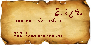 Eperjesi Árpád névjegykártya