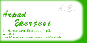 arpad eperjesi business card